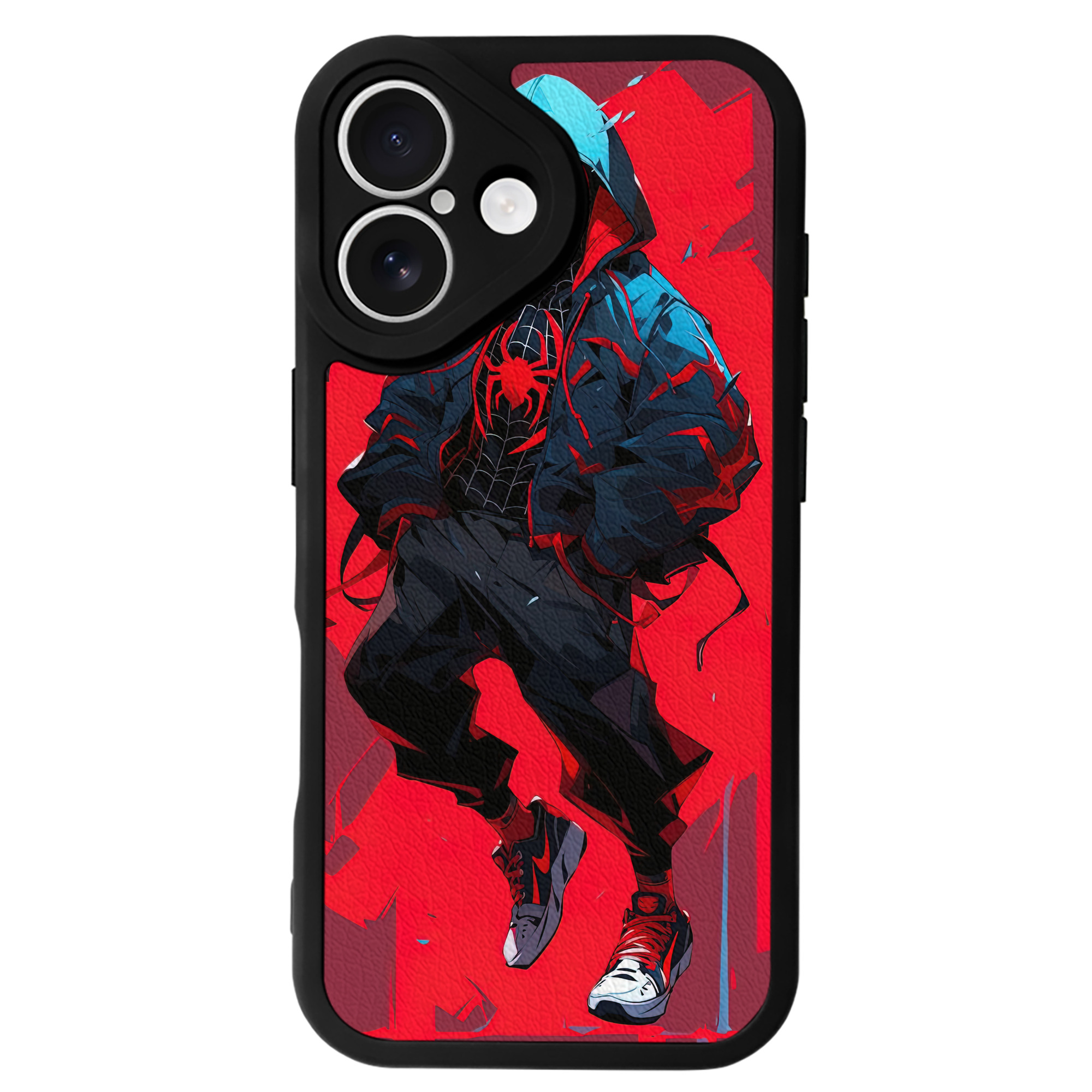 Spider Man スパイダーマン 【iPhone 16シリーズ対応】シリコンスマホケース（レザー調） 材質：シリコン